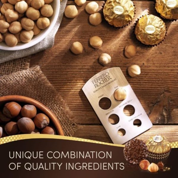 Ferrero Rocher Pralines, Chocolate Gifts for Christmas - Chocolate Hamper, Covered in Milk Chocolate and Nuts, 42 Pieces (525g)