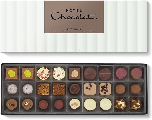 Hotel Chocolat Everything Sleekster Chocolate Gift Box. 355g. Milk, White and Dark Chocolates ideal for Birthday, Thank You, Anniversary. Christmas 2025. gifts for her, gifts for men.