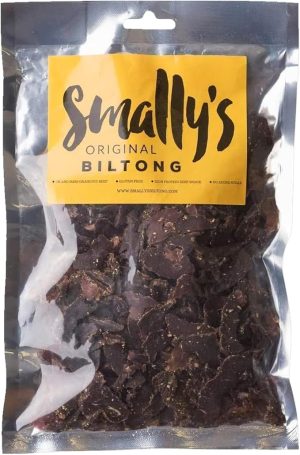 Smally's Biltong Original - High Protein Beef Snack, Ready to Eat, Gluten Free, Low Fat, No Added Sugar, No Artificial Colours or Flavours - 500g Pack