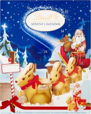 Lindt Milk Chocolate Christmas Advent Calendar 2025 – Medium 160g – 24 Chocolate Figures & Truffles – Magical Countdown Gift