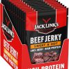 Jack Link's Beef Jerky Sweet & Hot, Box of 12 x 60 g, Dried Meat Snack, High Protein Snacks for Gym, Fitness, Outdoor, Hiking, American Food