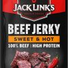 Jack Link's Beef Jerky Sweet & Hot, Box of 12 x 60 g, Dried Meat Snack, High Protein Snacks for Gym, Fitness, Outdoor, Hiking, American Food