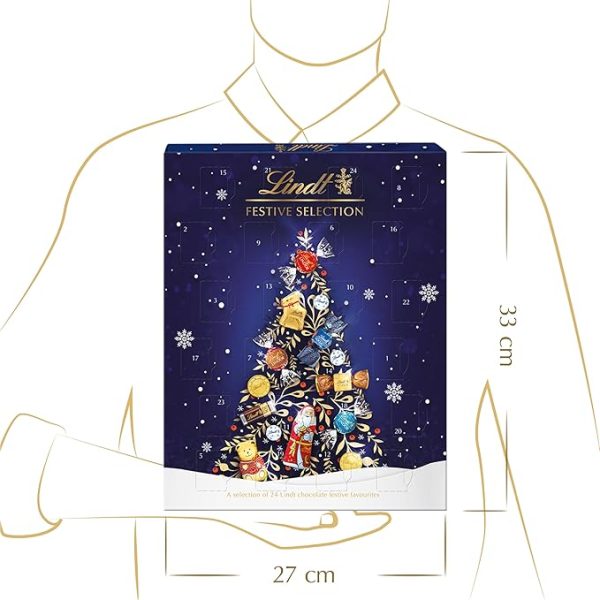 Lindt Festive Selection Advent Calendar 2025 – Large 289g – 24 Lindt Chocolate Favourites