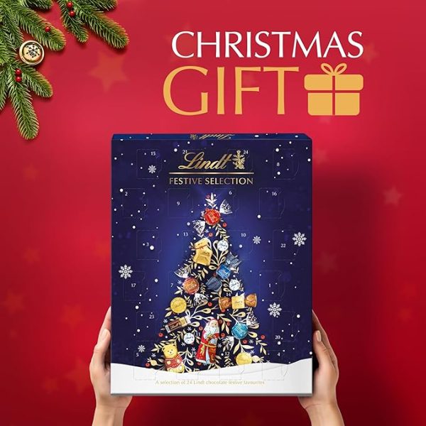 Lindt Festive Selection Advent Calendar 2025 – Large 289g – 24 Lindt Chocolate Favourites